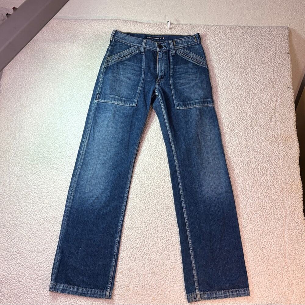 Guess Premium Moto Utility Jeans W29 L32 Talon Zip USA Vintage Y2K